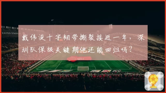 戴伟浚十字韧带撕裂接近一年,深圳队保级关键期他还能回归吗?